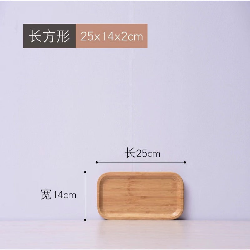 Wholesale Water Cup Tray and Wood Products Craft Tray Dinner Plate Barbecue Cheese Tray Cake Dried Fruit Tray Tableware