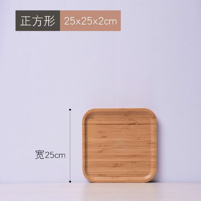 Wholesale Water Cup Tray and Wood Products Craft Tray Dinner Plate Barbecue Cheese Tray Cake Dried Fruit Tray Tableware