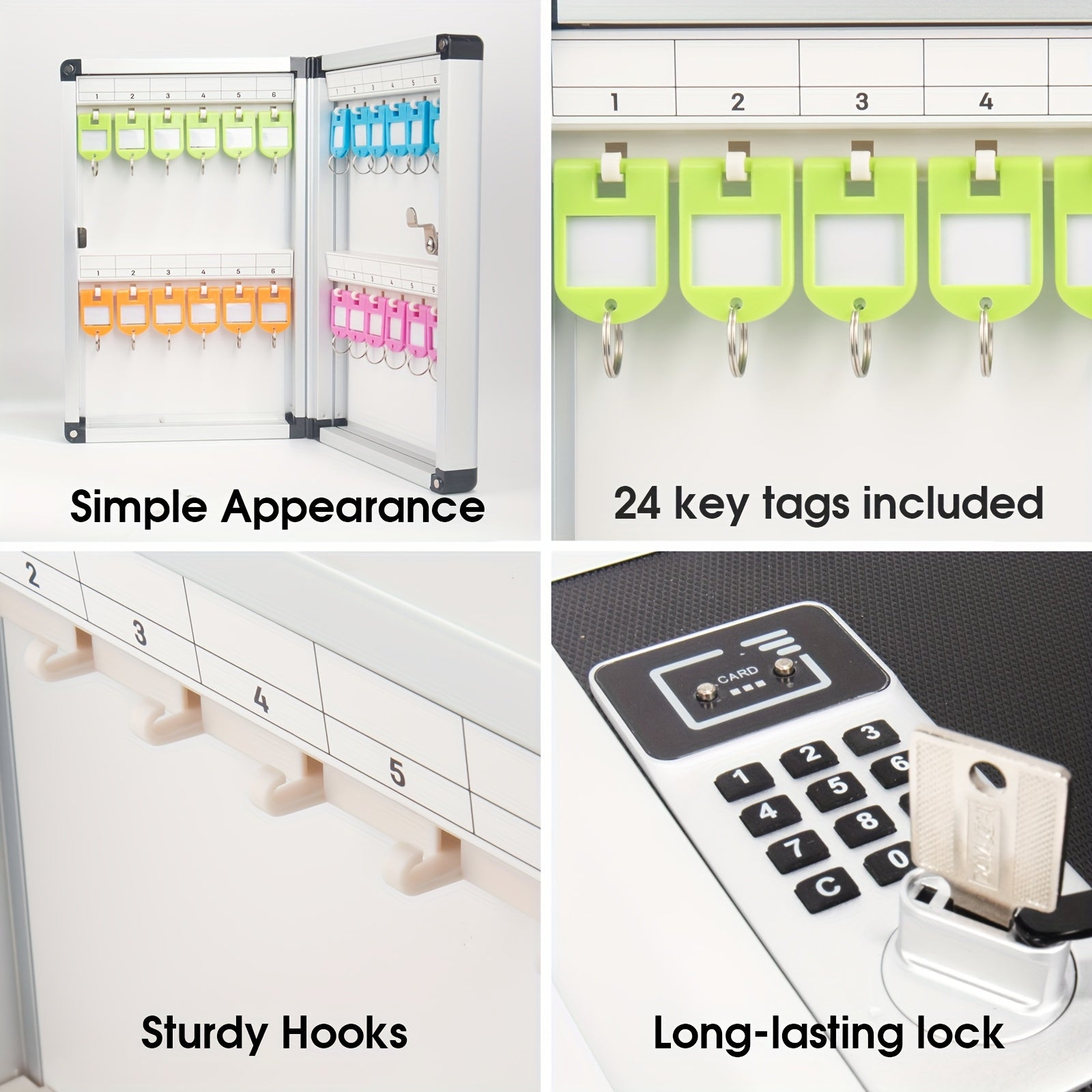 Key Box with Label, Equipped with Password Lock, Good Security, Suitable for Schools, Car Dealers, Hospitals, Etc. to Manage Keys Key Lock Box Key Storage