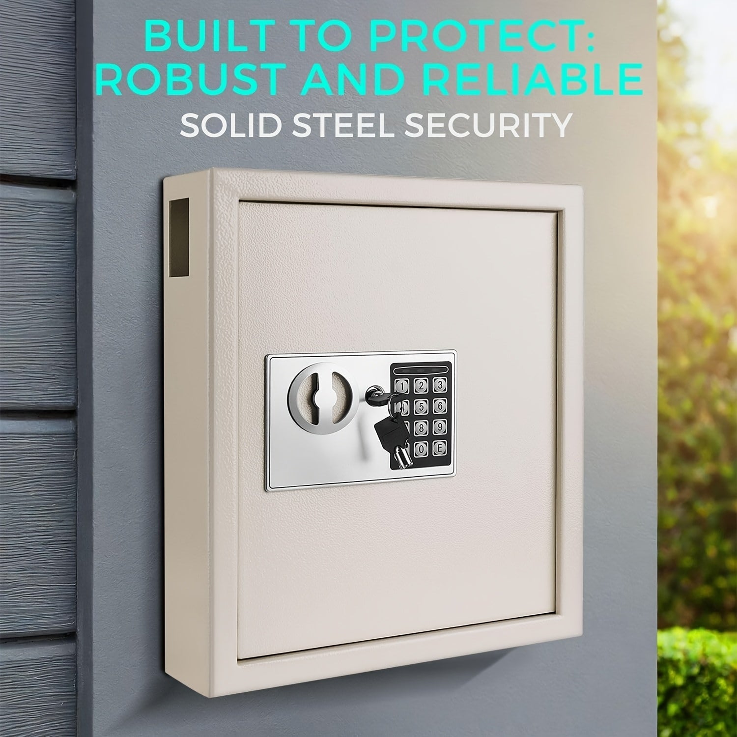 Heavy-duty Security Lock Box, Wall-mounted Key Cabinet with 40 Key Slots, Key Storage Box, Wall-mounted Lock Box for Key Storage, Suitable for Property Management, Hotels,