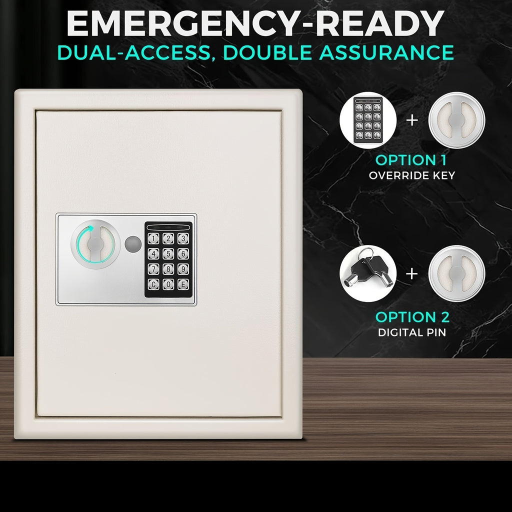 Heavy-duty Security Lock Box, Wall-mounted Key Cabinet with 40 Key Slots, Key Storage Box, Wall-mounted Lock Box for Key Storage, Suitable for Property Management, Hotels,