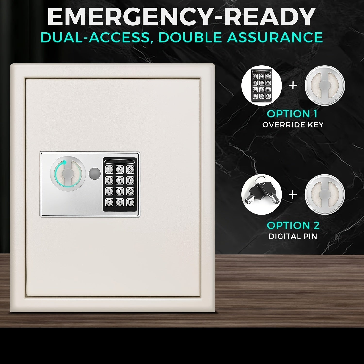 Heavy-duty Security Lock Box, Wall-mounted Key Cabinet with 40 Key Slots, Key Storage Box, Wall-mounted Lock Box for Key Storage, Suitable for Property Management, Hotels,