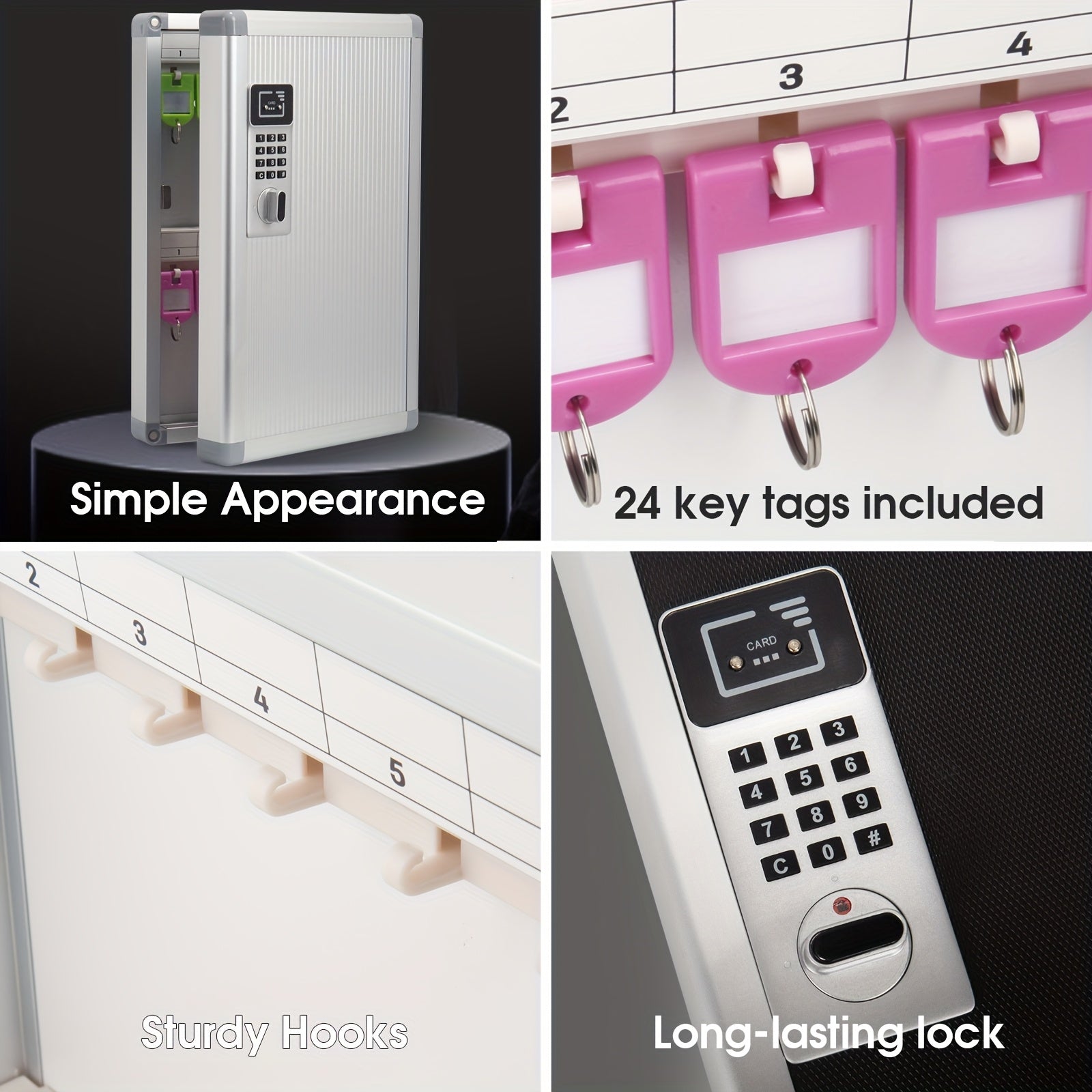 Key Box with Label, Equipped with Password Lock, Good Security, Suitable for Schools, Car Dealers, Hospitals, Etc. to Manage Keys Key Lock Box Key Storage