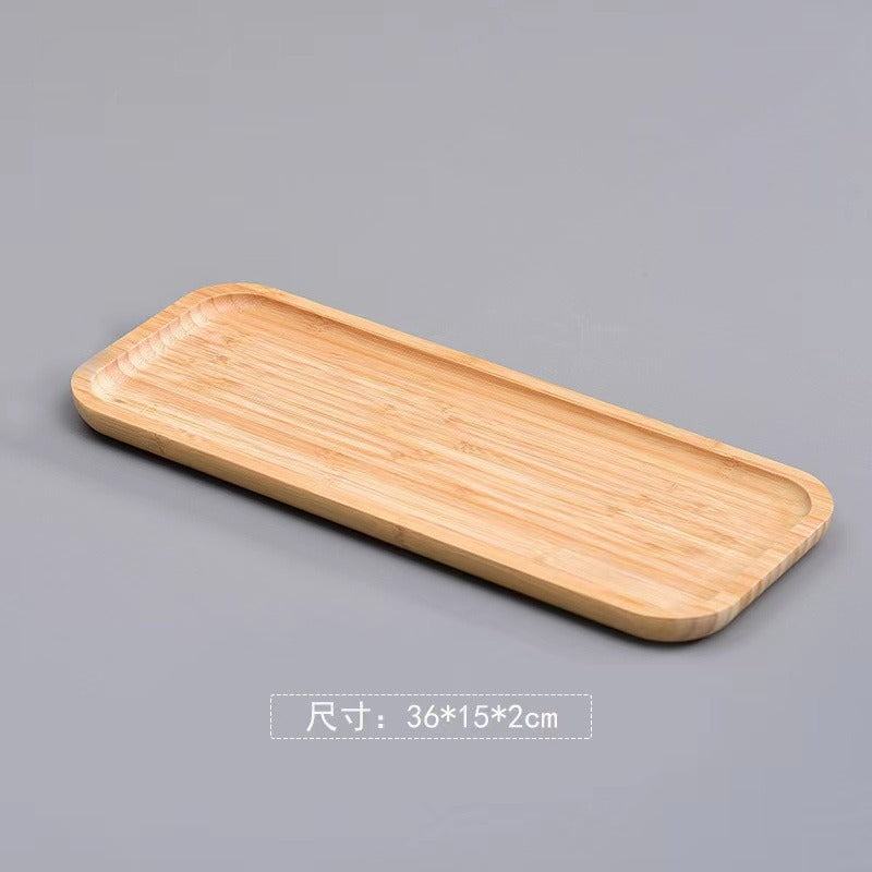 Wholesale Water Cup Tray and Wood Products Craft Tray Dinner Plate Barbecue Cheese Tray Cake Dried Fruit Tray Tableware