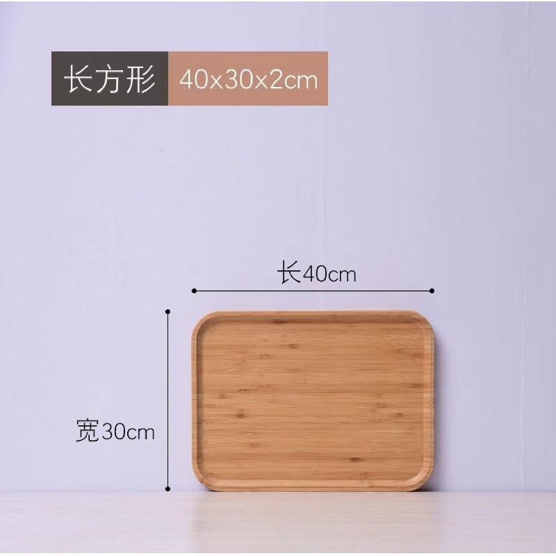Wholesale Water Cup Tray and Wood Products Craft Tray Dinner Plate Barbecue Cheese Tray Cake Dried Fruit Tray Tableware