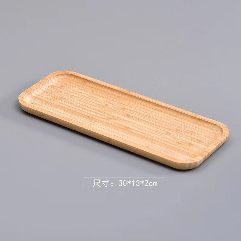 Wholesale Water Cup Tray and Wood Products Craft Tray Dinner Plate Barbecue Cheese Tray Cake Dried Fruit Tray Tableware