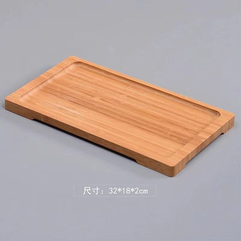 Wholesale Water Cup Tray and Wood Products Craft Tray Dinner Plate Barbecue Cheese Tray Cake Dried Fruit Tray Tableware