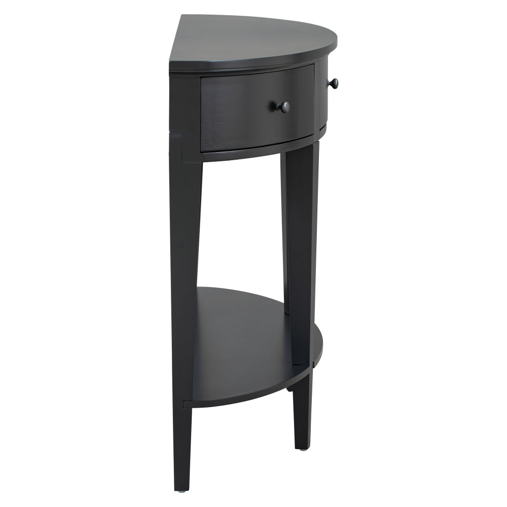Contemporary Curved Console Table with 3 Drawers & Storage Shelf - Curved Entryway Table Suitable for Hallway, Living Room, Farmhouse Accent Furniture with Assembly, Space-Saving for Narrow Hallways and Small Spaces