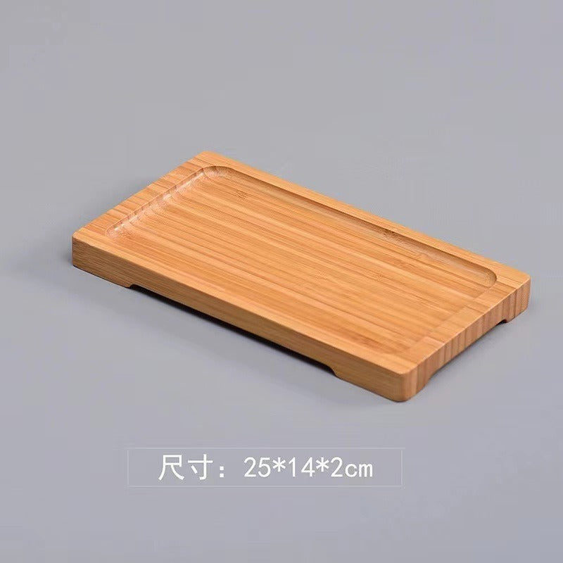 Wholesale Water Cup Tray and Wood Products Craft Tray Dinner Plate Barbecue Cheese Tray Cake Dried Fruit Tray Tableware