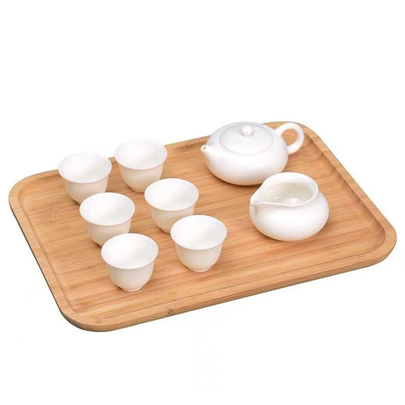 Wholesale Water Cup Tray and Wood Products Craft Tray Dinner Plate Barbecue Cheese Tray Cake Dried Fruit Tray Tableware